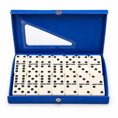 Jogo de Dominó Profissional 28 Peças com Estojo Clássico Resistente Branco 28PEÇAS Bivolt