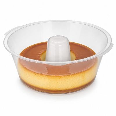 Forma para Pudim e Bolo Redonda Polipropileno Livre de BPA para Micro-ondas 1,8L