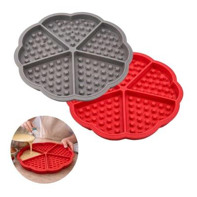 Forma de Silicone para Waffle 5 Divisões Livre de BPA Não Gruda Cozinha Fratelli