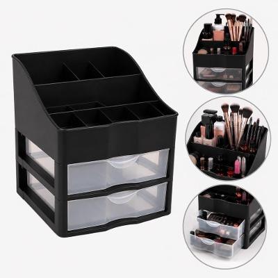 Organizador de Cosmético Porta Maquiagem Nitron com Divisórias e 2 Gavetas Removíveis