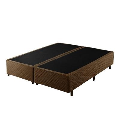 Base para Cama Box Queen Capuccino Estrutura em Madeira Marrom Umaflex Colchões