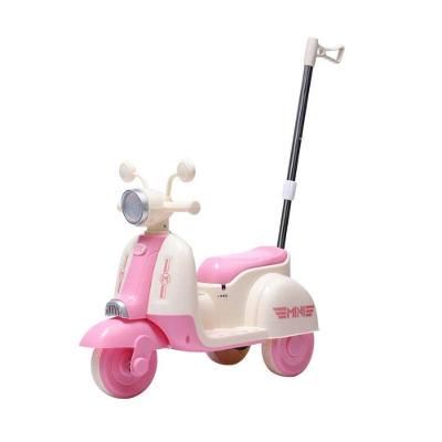Moto Elétrica Infantil Candy com Empurrador LED Rosa Unitoys 380W