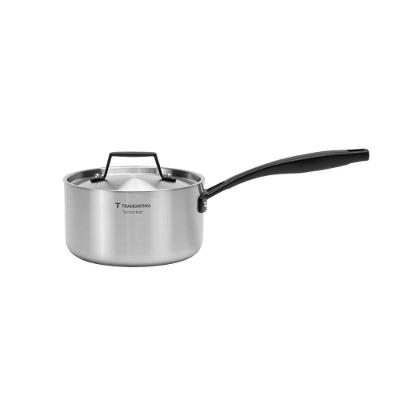 Panela Grano Black Aço Inox 1,7L Fundo Triplo para Indução Prata Tramontina
