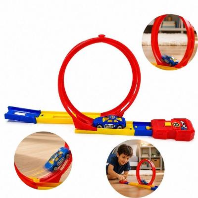 Pista com Loop 360° JR-0520 com Lancador e Carrinho Radical Brinquedo Infantil 7 Peças
