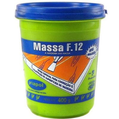 Massa para Madeira e Calafetagem F12 com Fácil Lixamento Branco Viapol 400G