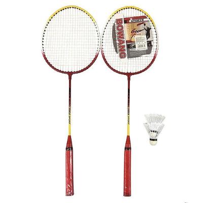 Kit Badminton Lorben 2 Raquetes e Petecas para Lazer Vermelho com Bolsa e 4 PETECAS