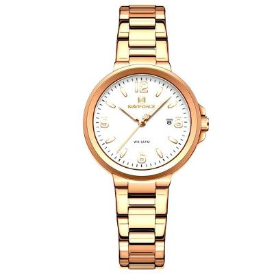 Relógio Feminino Relógio Quartzo Elegante para Mulheres Ponteiros Luminoso Exibição de Data Branco