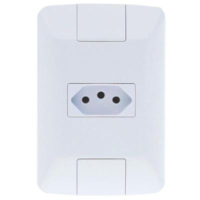 Tomada Aria 4 X 2 2P + T 250V-20A Bivolt Conjunto Modular Branco Brilho Tramontina