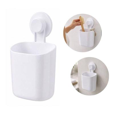 Suporte Multiuso Kit 3 Peças com Ventosa Plástico Instalação sem Furos Banheiro Cozinha Branco Dello