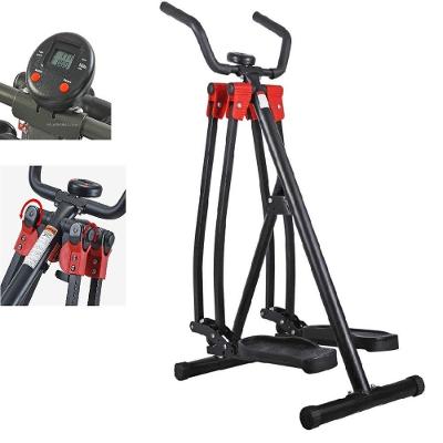 Simulador de Caminhada Elíptico Dobrável Air Walk Trainer com Monitor Digital e Treino de Corpo
