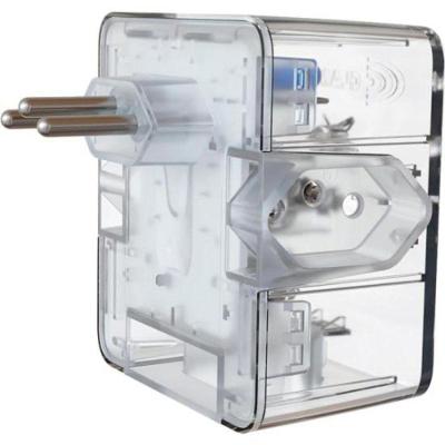 Filtro Contra Surtos Energia 3 com Proteção para Até 3 Equipamentos Transparente Clamper