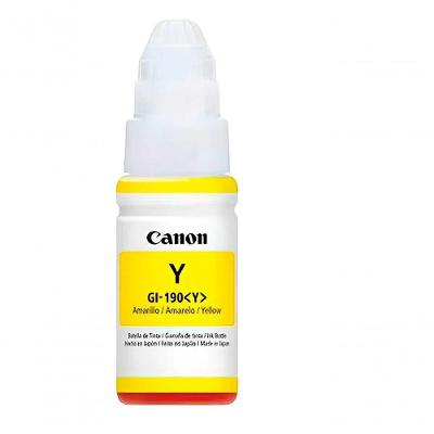 Refil de Tinta Canon GI-190 Amarelo Original com Rendimento e Qualidade Superior 70ML