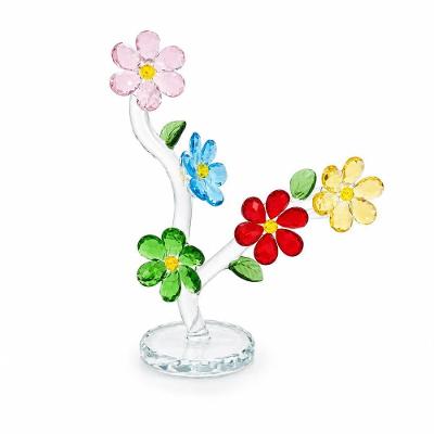 Árvore Decorativa com Flores Modelo Árvore de Cristal com 5 Flores Coloridas Design Delicado Negócio