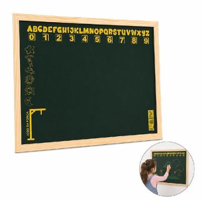 Quadro Verde Infantil Pedagógico com Alfabeto Numeral e Jogo da Forca MDF