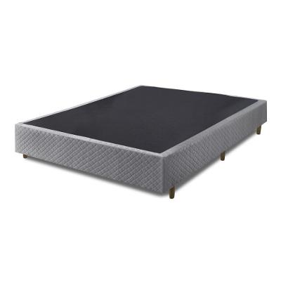 Base para Cama Box Casal Glamour Estrutura em Madeira Poliéster Cinza Umaflex Colchões