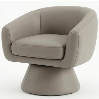 Poltrona Cave Decorativa com Base Giratória Courino Espuma D23 Sala de Estar 83CM