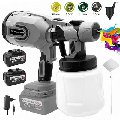 Pistola de Pintura Elétrica sem Fio 48V Bivolt com 2 Baterias Tudo em Caixa