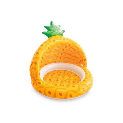 Piscina Inflável Summer Abacaxi 45L Redonda em PVC com Cobertura Amarelo Intex