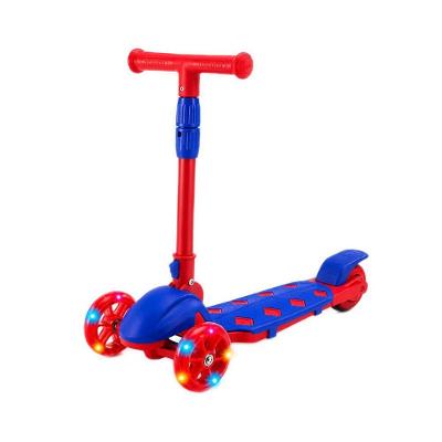 Patinete Infantil Speed Fun Vermelho 3 Rodas Luzes LED Rodinhas 120MM 2kg Guidão Ajustável