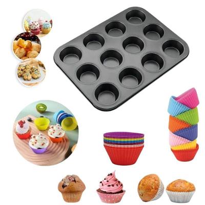 Forma para Cupcake Kit com 1 de Aço e 12 de Silicone Antiaderente Western Digital