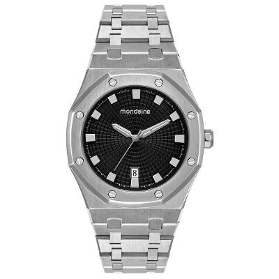 Relógio Masculino Vértice Analógico Silicone Calendário Prata Mondaine