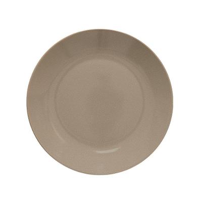 Conjunto de Pratos Reative 6 Peças Cerâmica para Uso Diário Taupe Copa & Cia 27CM