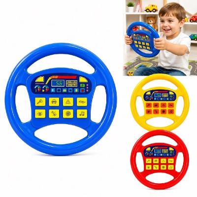 Volante Infantil Musical Sonoro com Sons de Carro Partida Sirene e Buzina Plástico Reforçado