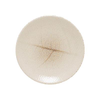 Jogo de Pratos de Sobremesa Reative Leaf White 6 Peças em Cerâmica para Micro-ondas Branco Copa &