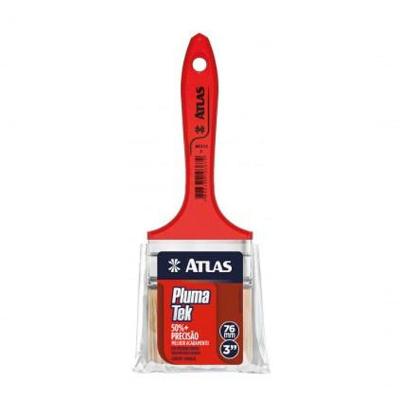 Pincel para Acabamentos 3 com Cerdas Sintéticas de Alta Durabilidade Inox Atlas