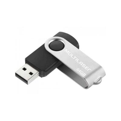 Pen Drive Twist PD590 Armazenamento Portátil Preto Multilaser 64GB