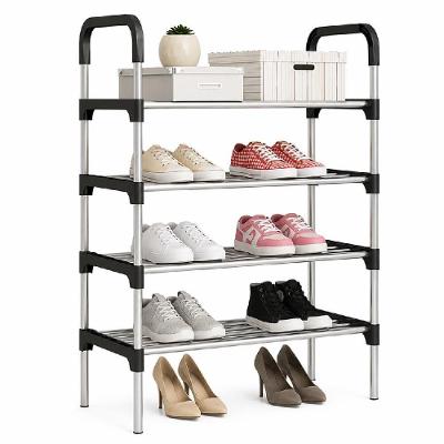 Sapateira 4 Andares Multiuso em Metal para Sapatos e Brinquedos Branco