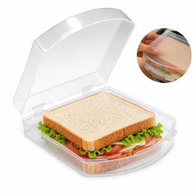 Sanduicheira Elloplas Portátil com Trava Polipropileno BPA Free para Escola Transparente 12CM