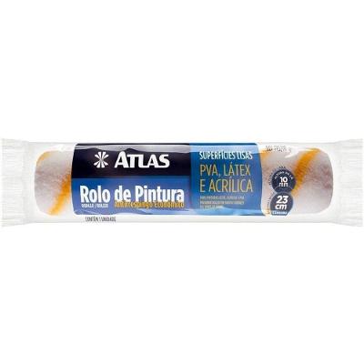 Rolo para Pintura Antirrespingo 23cm 100% Poliéster Branco Atlas 23CM
