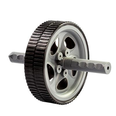Roda de Exercícios Abdominais Athletic Roda Dupla Estabilidade Cinza 19.5CM