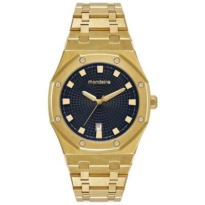 Relógio Masculino Vértice Analógico Silicone Dourado Mondaine
