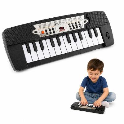 Teclado Infantil Piano Musical Mini 24 Teclas Som Multifuncional Plástico Não Tóxico 27CM