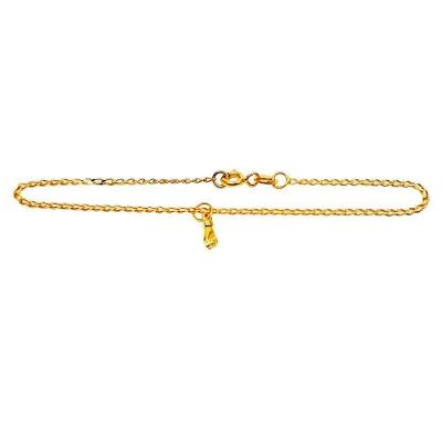 Pulseira Infantil Unissex Ouro Amarelo 18k Figa L 4