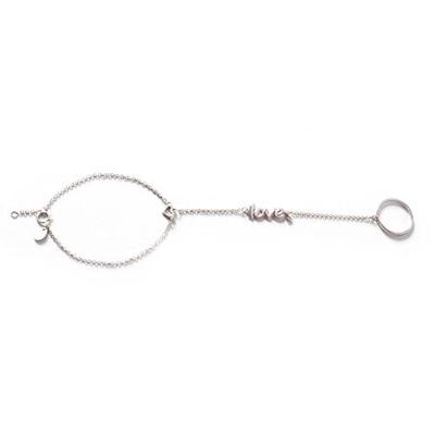 Adorno De Mão Prata 925 Love Pulseira Especial Vd 115 Tamanho 23
