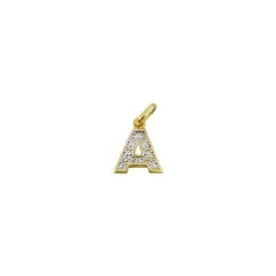 Pingente Ouro 18k Letra A Pequena Sem Pedra L 2.8