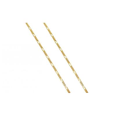 Corrente Ouro Amarelo 18k Groumet Alternada 3 X 1 L 26.9