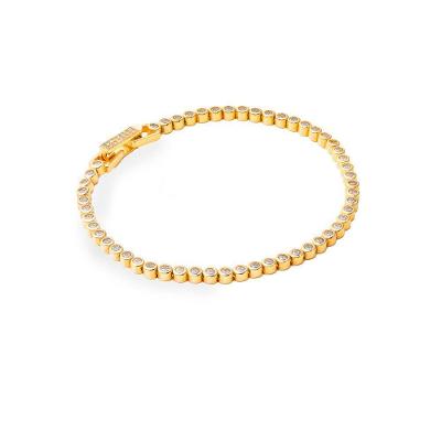 Pulseira Prata Banho De Ouro Riviera Vd 147