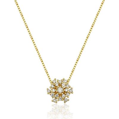 Gargantilha Ouro Amarelo 18k Diamante 17.4 Pontos L 30.4