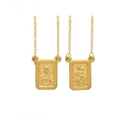 Escapulário Ouro Amarelo 18k Elos L 10 Dc