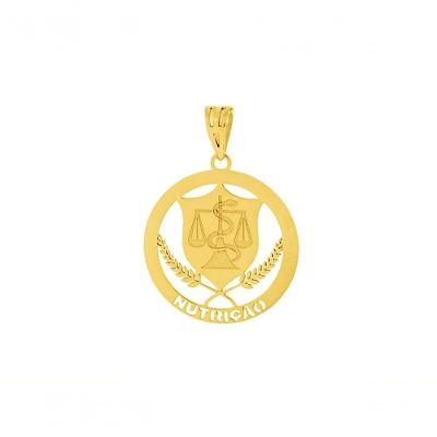 Pingente Ouro Formatura Nutrição L 7