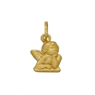 Pingente Anjo Mini Em Ouro L 1.2