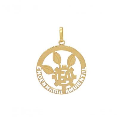 Pingente Ouro Formatura Engenharia Ambiental L 5.9