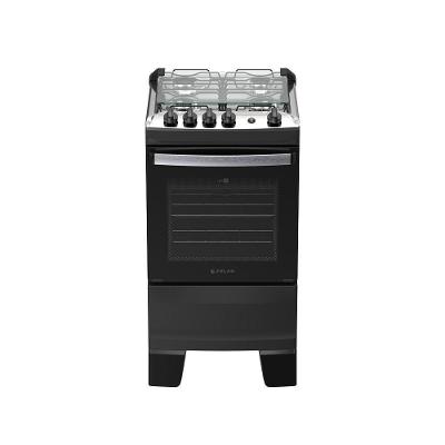 Fogão 4 Bocas Atlas Agile Up Automático Mesa Inox Preto Bivolt