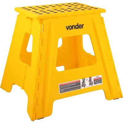Banqueta Plástica Dobrável, Amarela, Altura 360 Mm, Vonder Ostenvonder