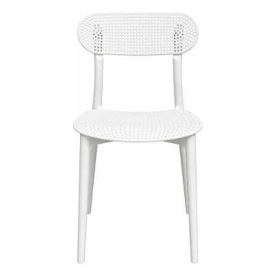 Cadeira Simpla para Interno e Externo Estrutura em Plástico Assento Confortável Branco Forte