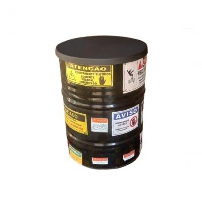 Tampo para Mesa Tambor Bistro Bar em Pastico -C em Polietileno 60CM Preto